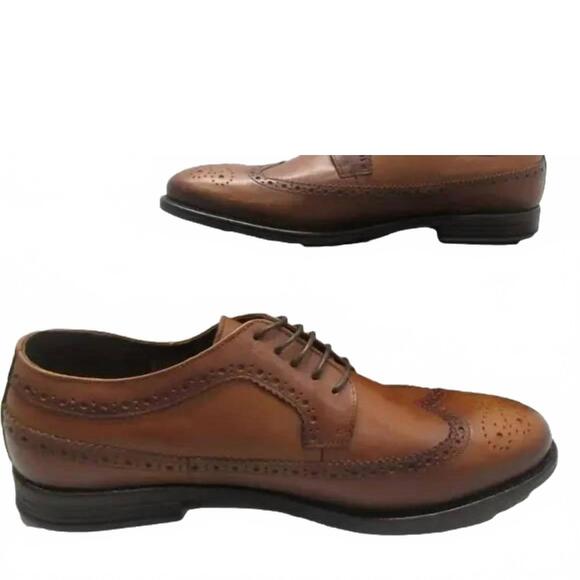 slim fit dress slacks Asher Green - Men's Leather Dress Shoe, Oxford, Cap Toe, Brogue - Turquoise main image 0